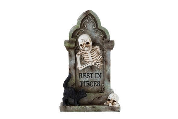 GRAFSTEEN SKELETON BRUIN 12X5XH20CM POLY RESIN