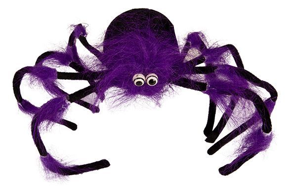 SPIN PURPLE HAIR ZWART 30X30XH16CM