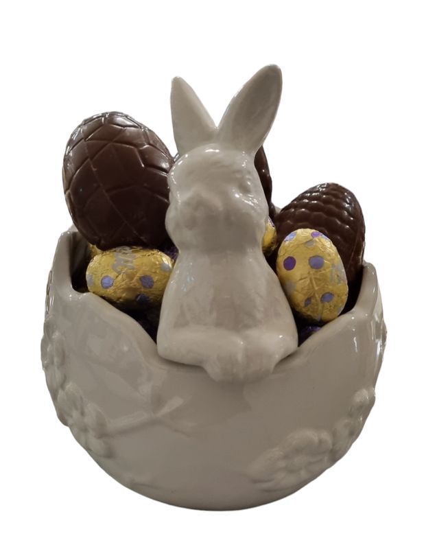 Opgevuld Paasmandje Wit konijn