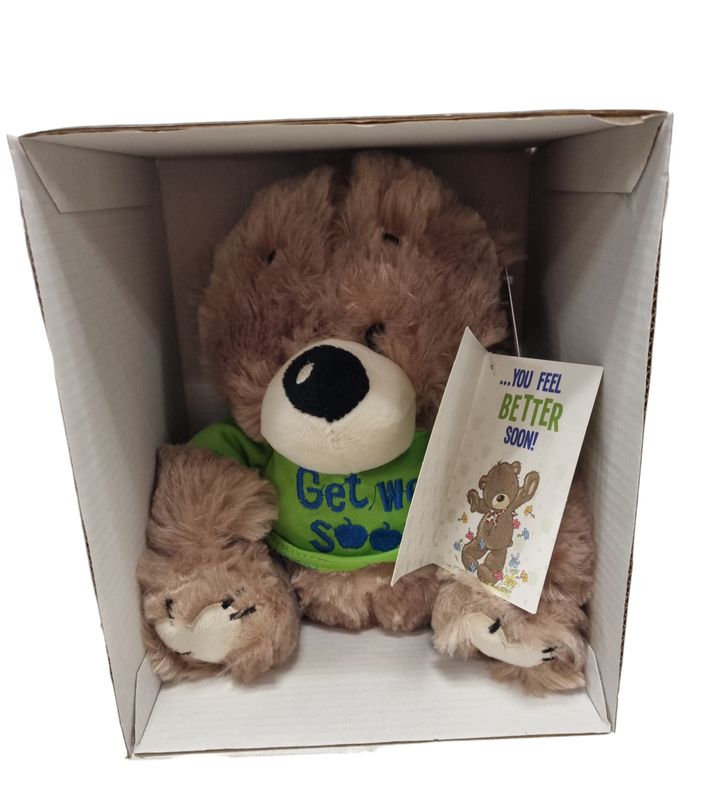 Boodschapbeertje "Get wel soon"