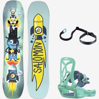 Team jr SB Package Junior Snowboard With Bindings & leash / Tow