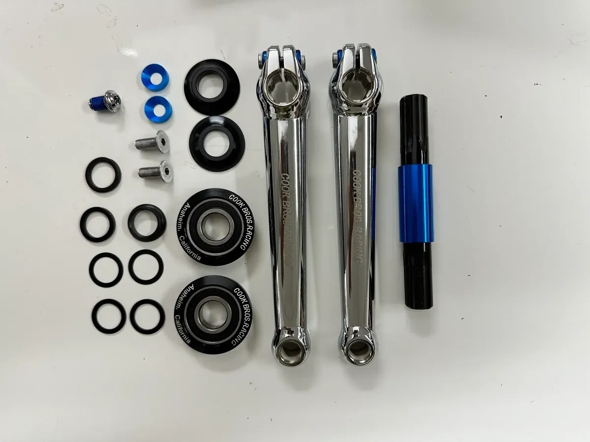 Cooks Bros 3-Piece Retro Cr-Mo Cranks CHROME