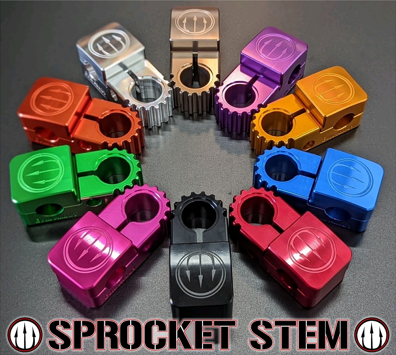 Evil Allloy - “Sprocket Stem” 1 1/8″ Threadless Stem, Color: Red