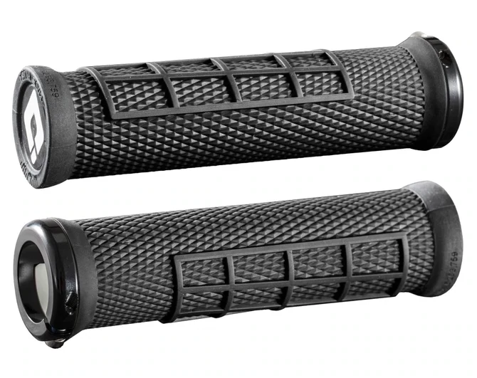 ODI - Elite Flow V2.1 Lock-On Grips, Graphite With Black Clamps