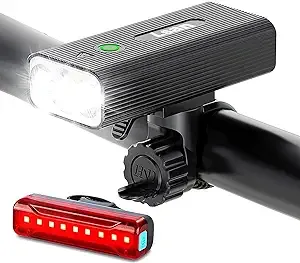 Rechargeable Bike Lights, Front, Rear