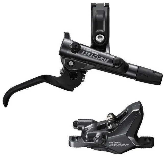 Shimano Deore BL-M6100/BR-M6100 Disc Brake and Lever - Rear, Hydraulic, Resin Pads, Gray