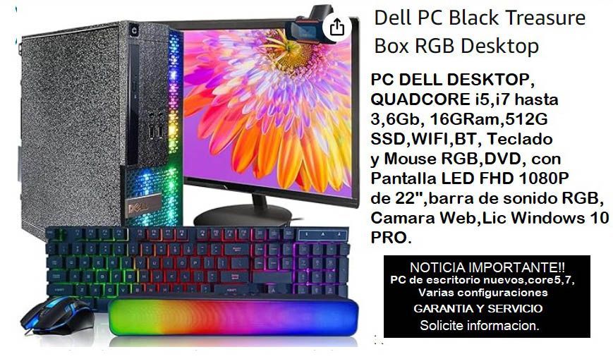 PC de escritorio DELL PC Black