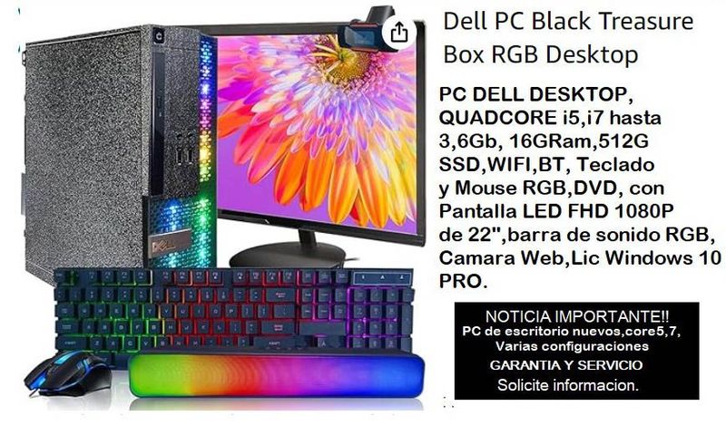 PC de escritorio DELL PC Black