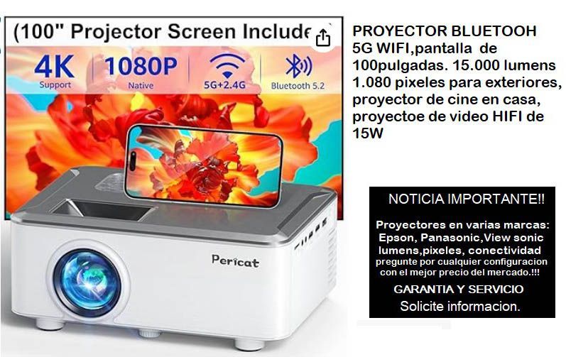 Proyector Bluetooh 5G WIFI