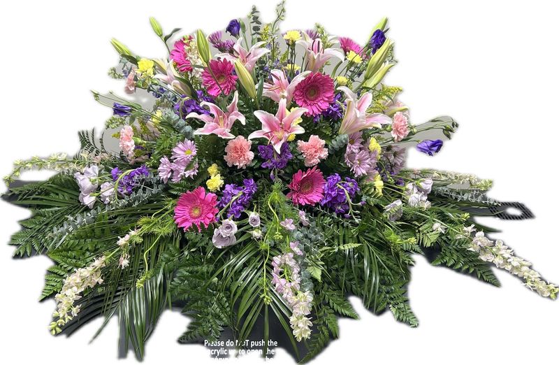 Bright Colored Casket Spray