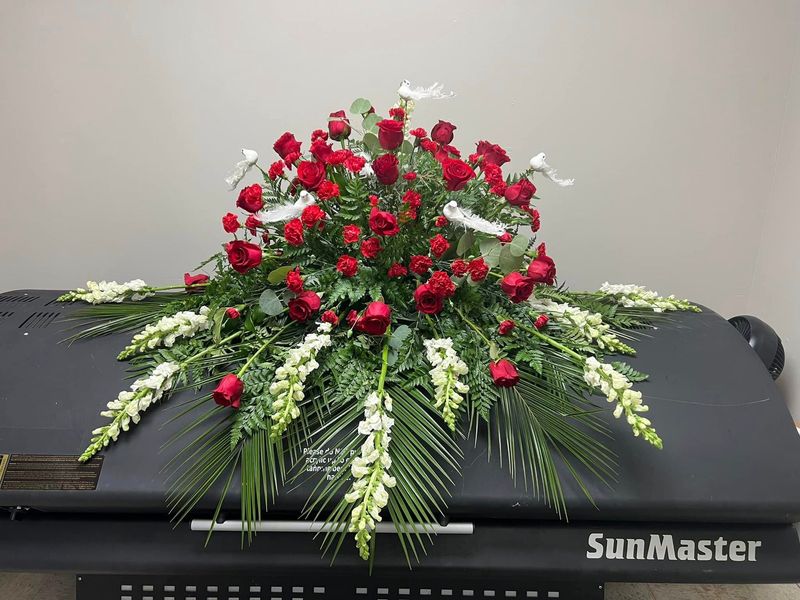 Dove Casket Spray