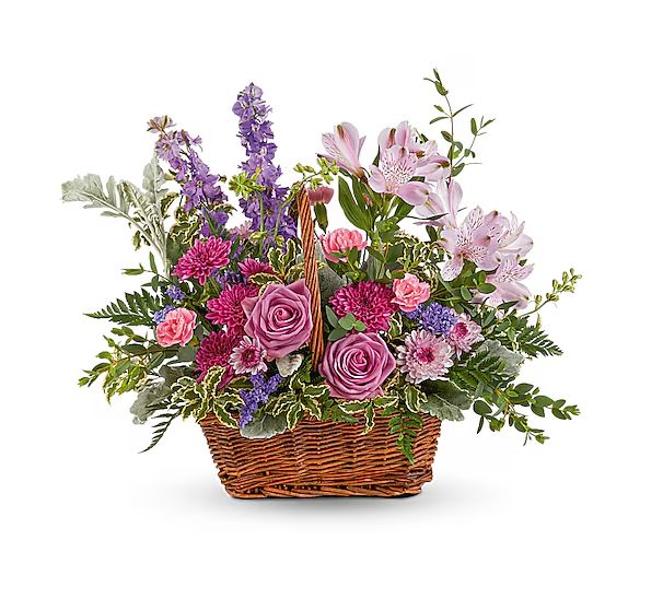 Large Lavender Meadow Basket