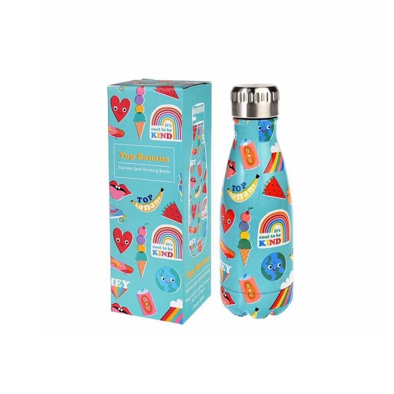 Bouteille en acier inoxydable - motif  &quot;Top Banana&quot; - 260 ml
