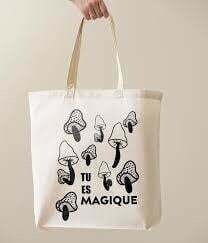 Sac fourre tout Glenda Cast - Tu es magique - Champignons