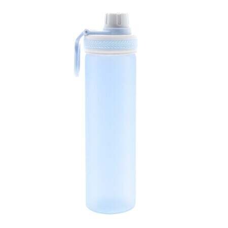 Bouteille d&#39;eau - Vitre, recouverte silicone - Bleue - PuroAqua Cuisivin