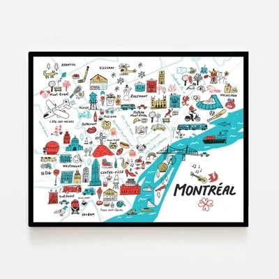 Affiche - Top Montréal 11x14 - Francis Léveillée - Paperole