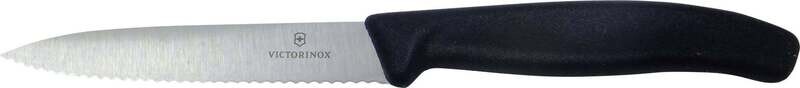 Couteau dentelé noir -  10 cm - Swiss Classic 4 - Victorinox
