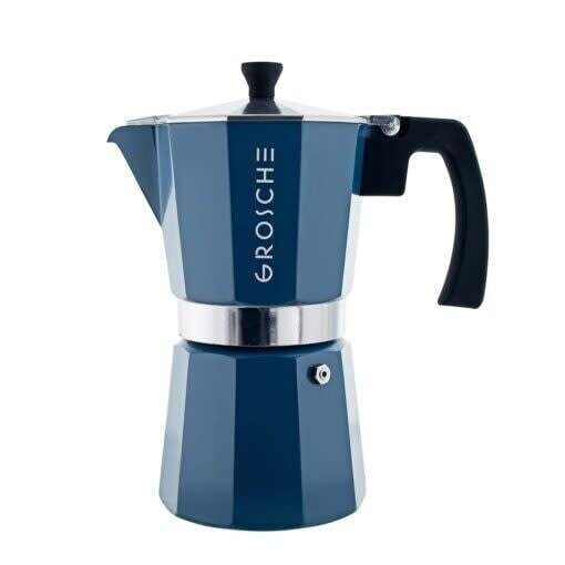 Cafetière à espresso bleue - 9 tasses - GROSCHE  Milano