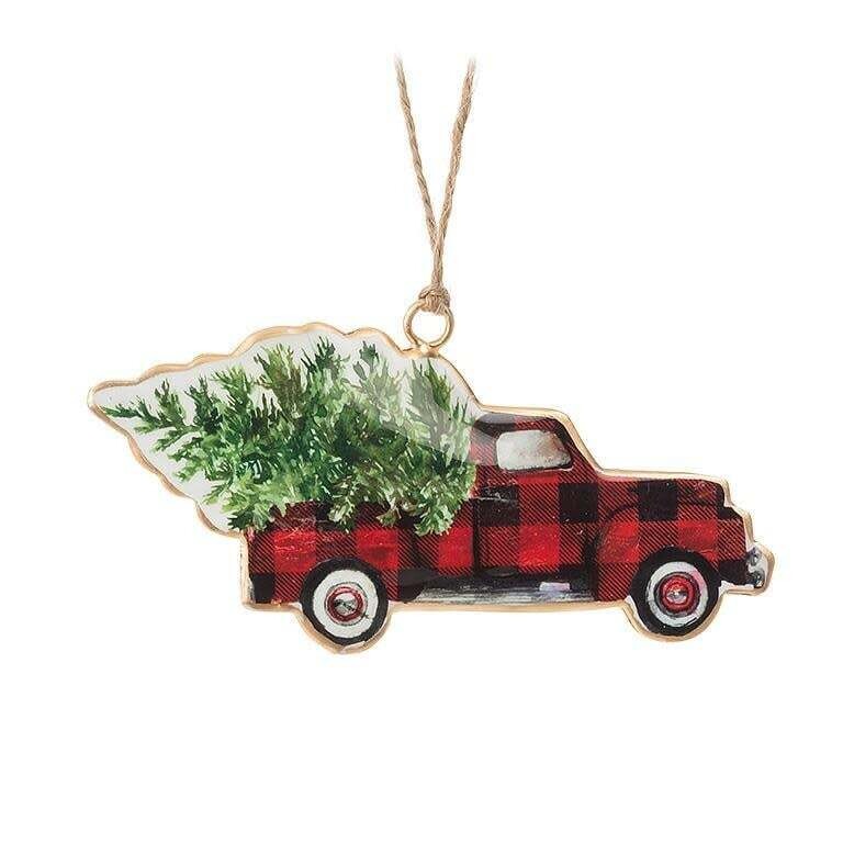 Décoration ornement - camion et sapin - Abbott