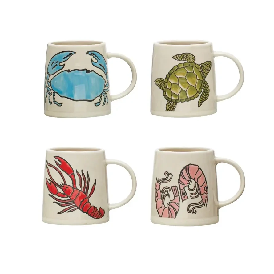 Tasse en grès monde marin - Creative Co-op