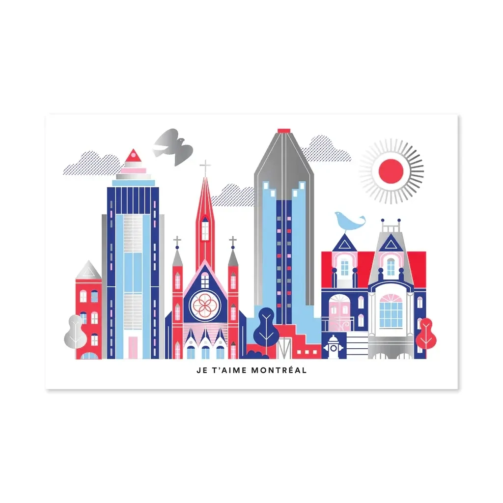 Carte postale - JE T'AIME MONTRÉAL - Delphine Meier - Paperole