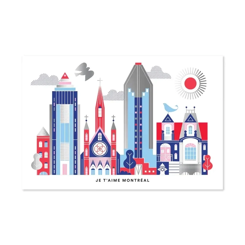 Carte postale - JE T&#39;AIME MONTRÉAL - Delphine Meier - Paperole
