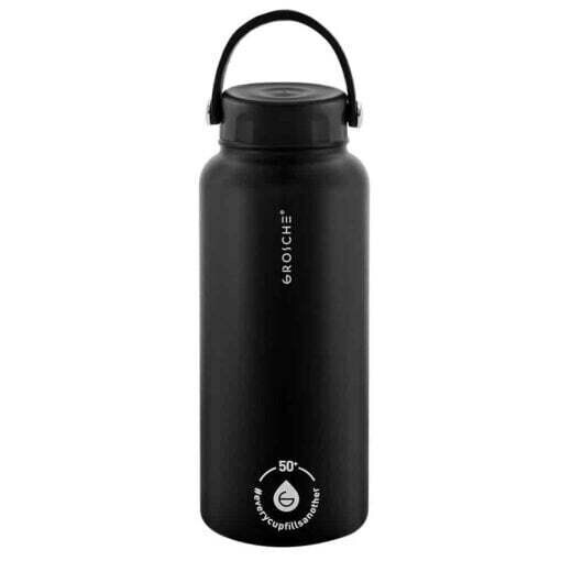 Bouteille isolée noire avec infuseur - 946 ml - GROSCHE Chicago Steel