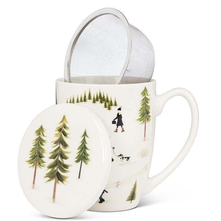 Tasse avec infuseur et couvercle - motif vie extérieure hivernale - Abbott