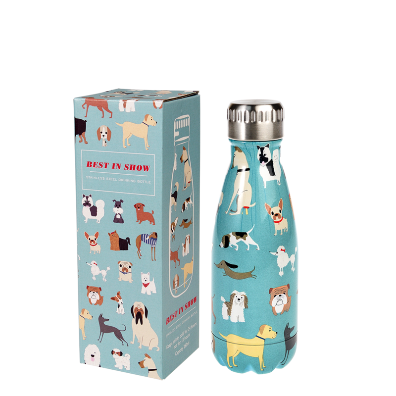 Bouteille en acier inoxydable - motif chiens &quot;Best in show&quot; - 260 ml