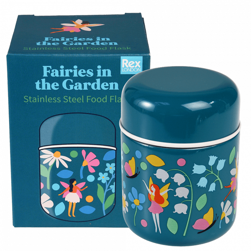 Petit thermos en acier inoxydable - motif fées dans le jardin - 280 ml