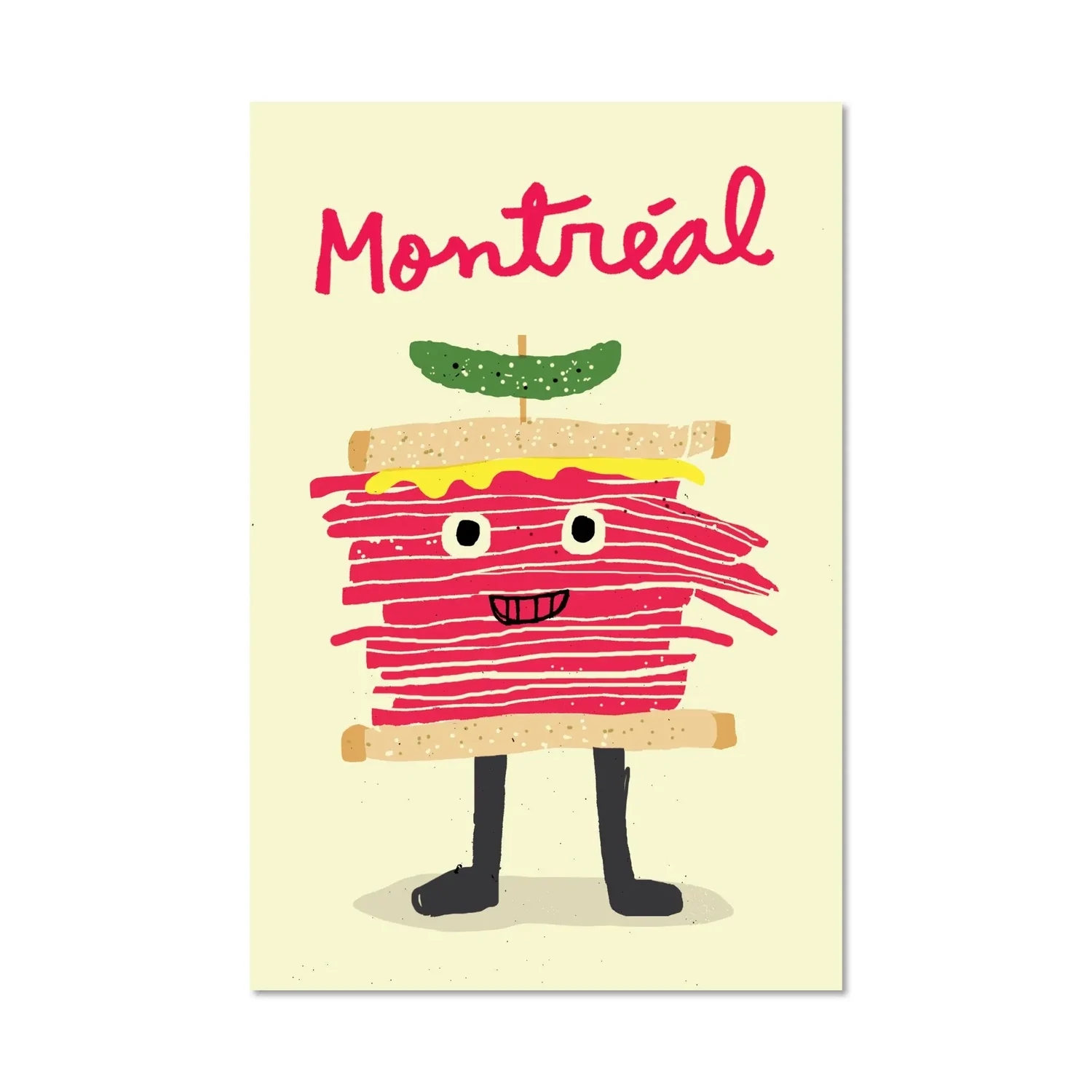 Carte postale - Smocked Meat - Francis Léveillée - Paperole