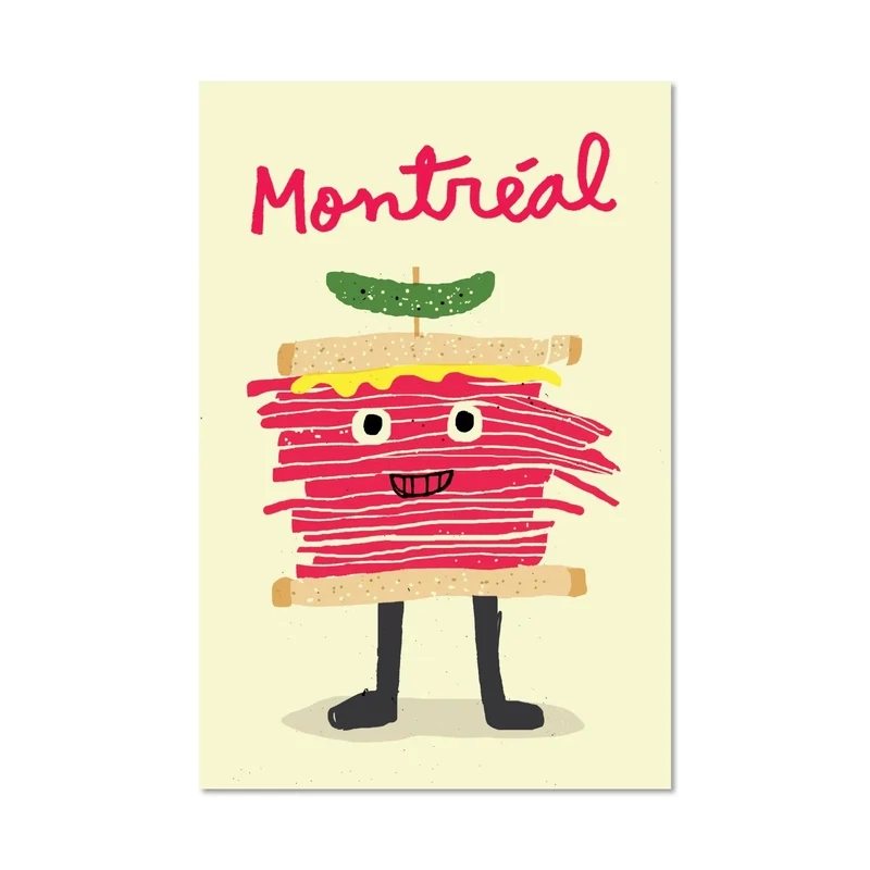 Carte postale - Smocked Meat - Francis Léveillée - Paperole