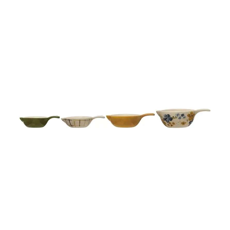 Tasses à mesurer peintes à la main motif fleuri - Creative Co-op