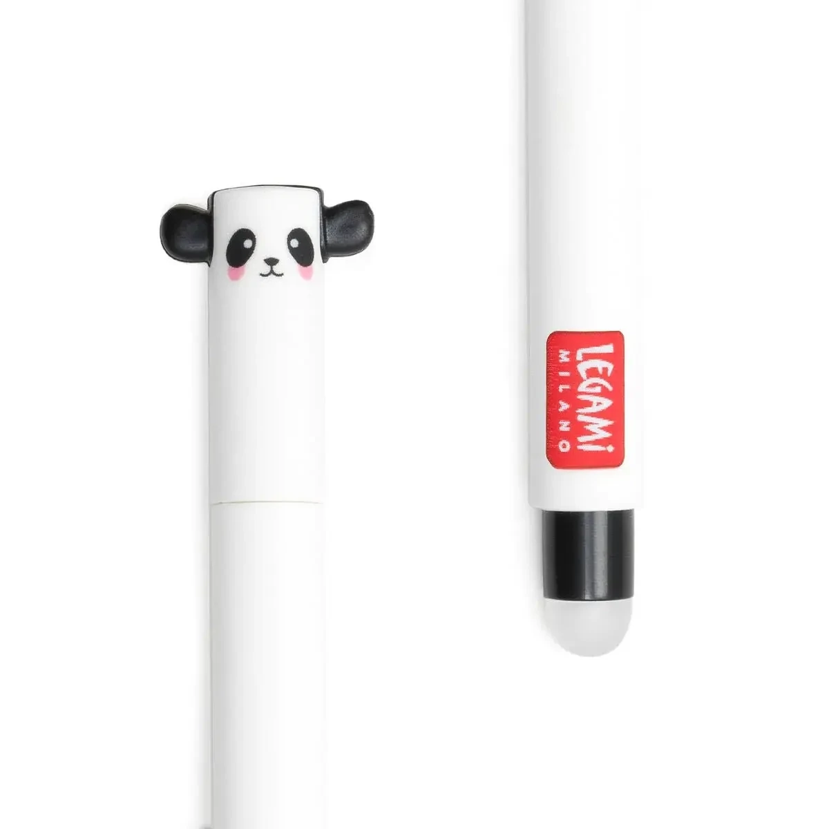 Stylo à encre gel effaçable - motif panda -Legami