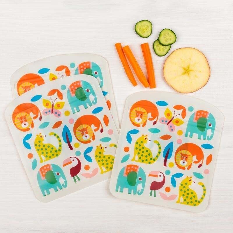 Set de trois sacs à collation - motif animaux sauvages