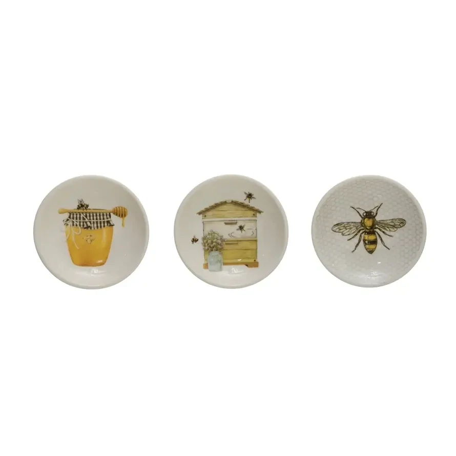 Repose cuillère - motifs abeille, miel, ruche - Creative co-op