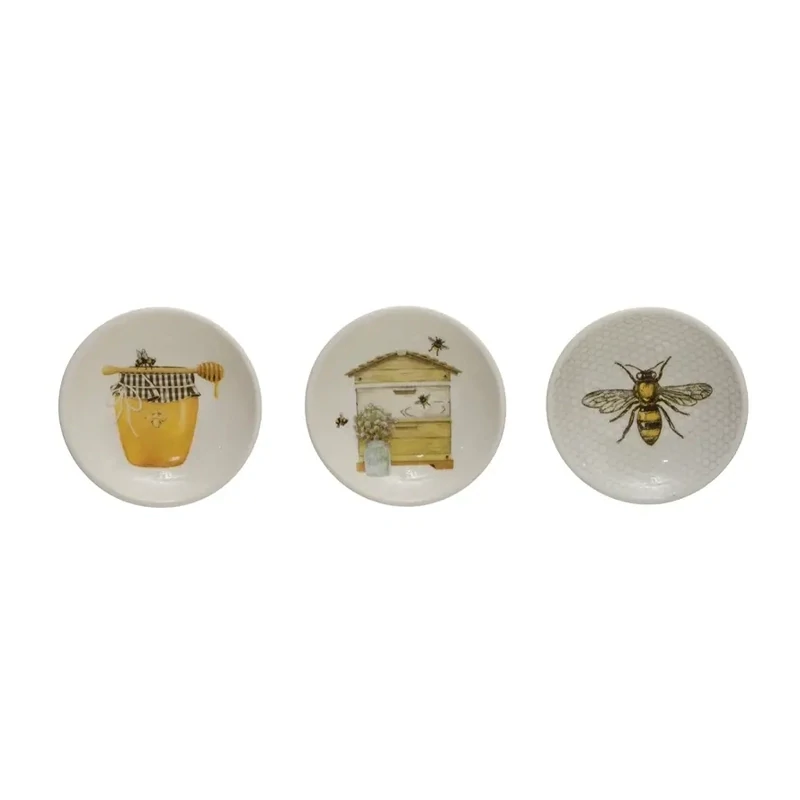 Repose cuillère - motifs abeille, miel, ruche - Creative co-op