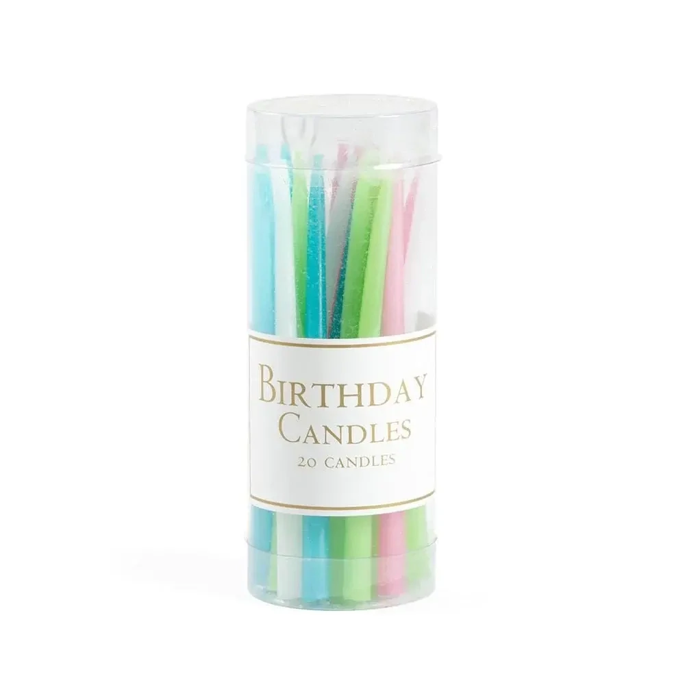 20 bougies d&#39;anniversaire - couleur pastel - Caspari