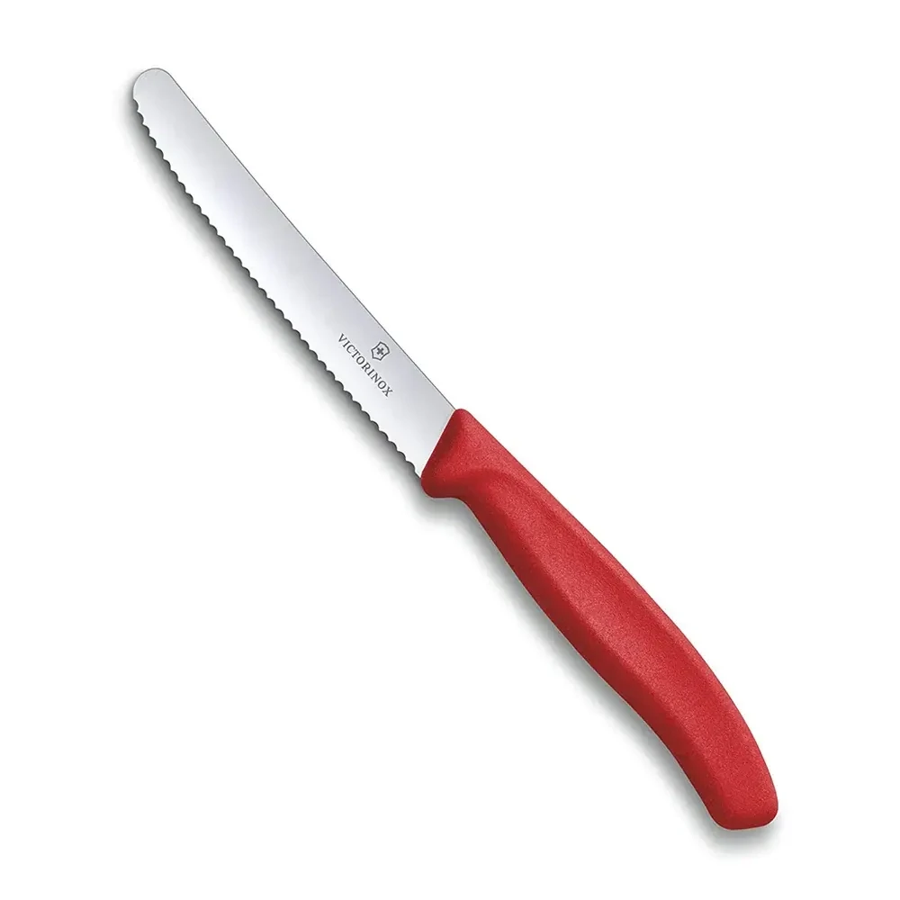 Couteau rouge - lame dentelée - Swiss Classic - Victorinox