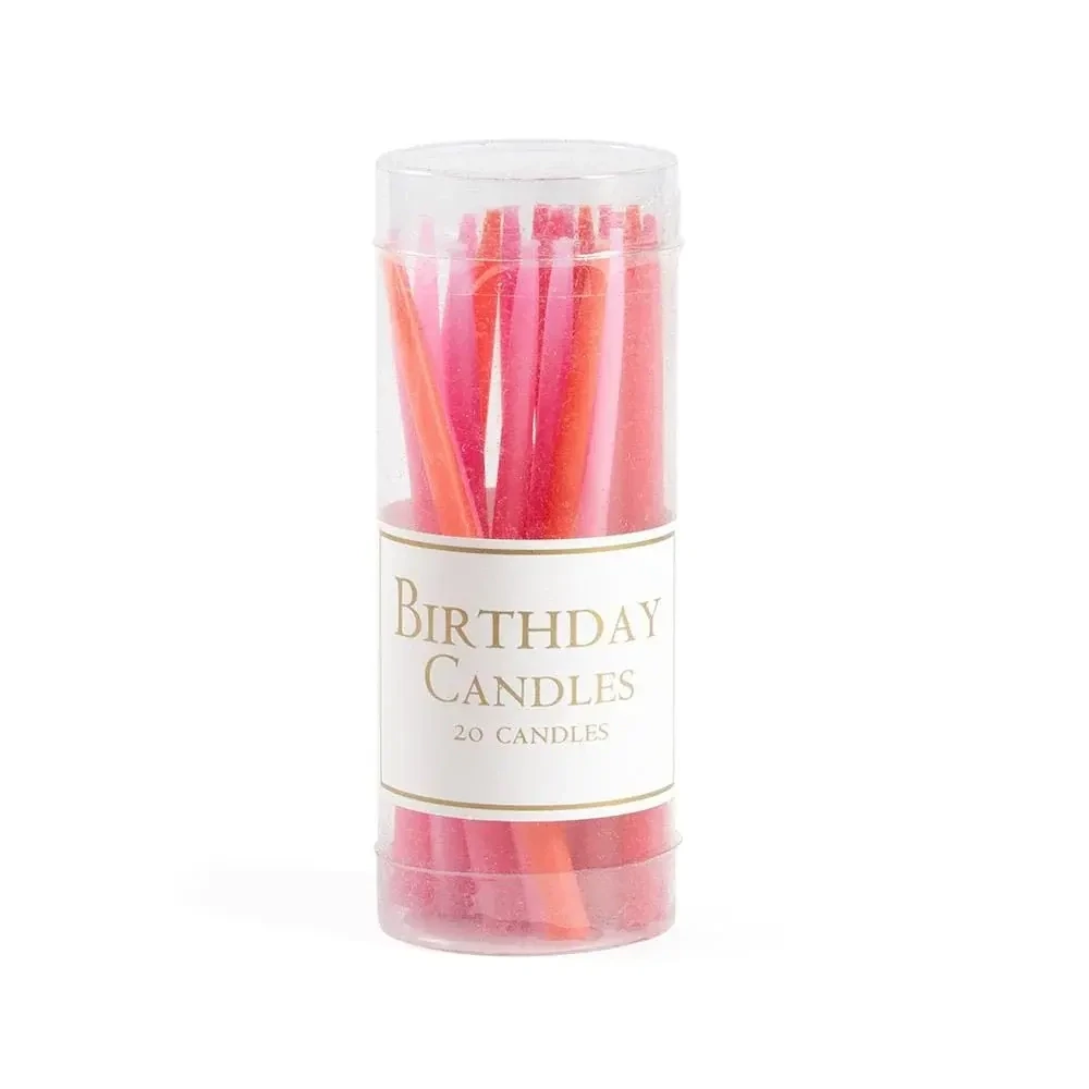 20 bougies d&#39;anniversaire - couleur pétales de rose - Caspari