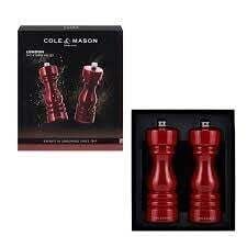Salière &amp; poivrière - Rouge gloss - Coffret - Cole &amp; Mason