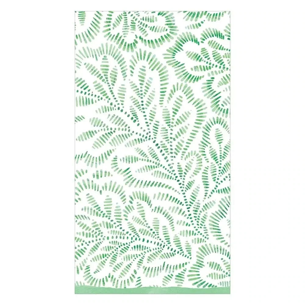 Serviettes 3 plis - motif feuilles vertes - Caspari