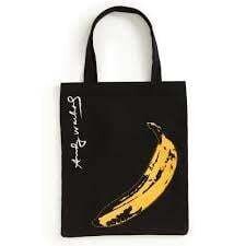 Sac réutilisable en toile - La banane Andy Warhol - Noir