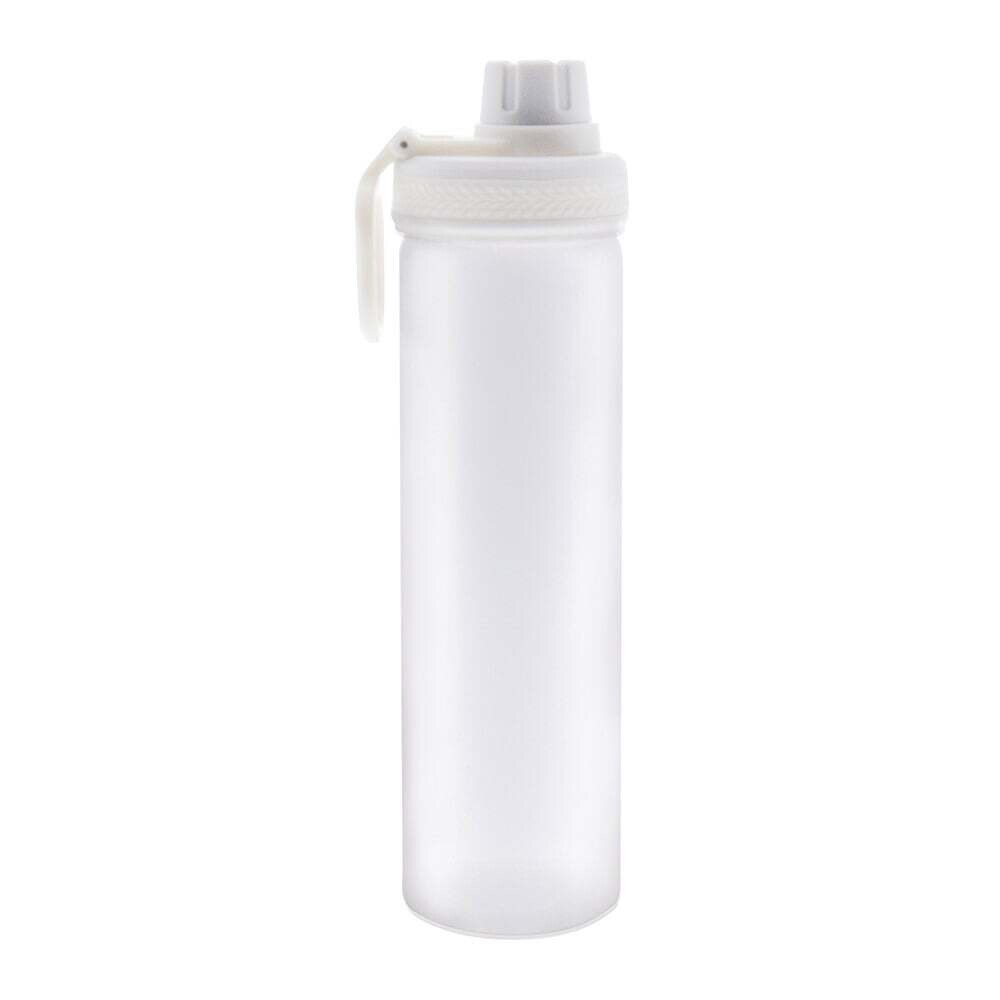 Bouteille d&#39;eau - Vitre, recouverte silicone - Blanche givrée - PuroAqua Cuisivin