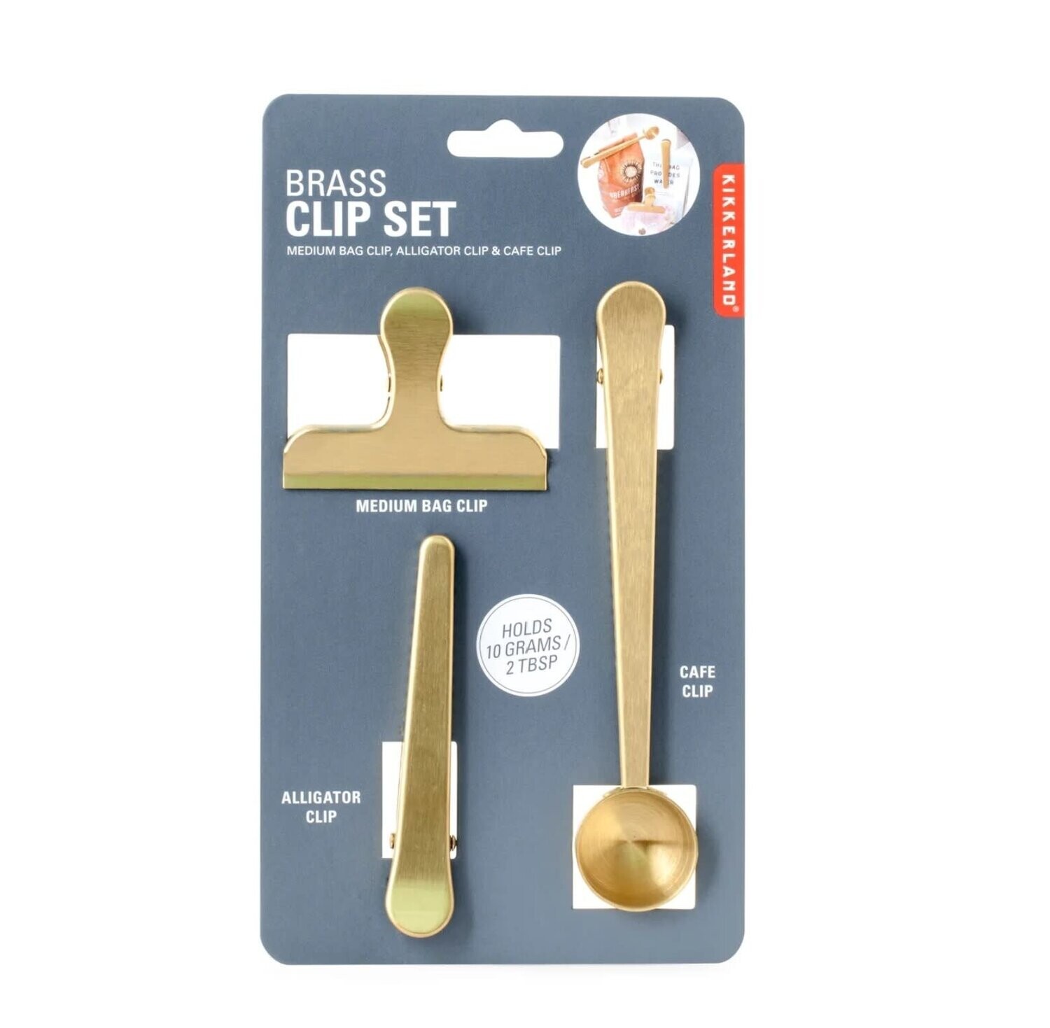Ensemble de trois clips en bronze - Kikkerland