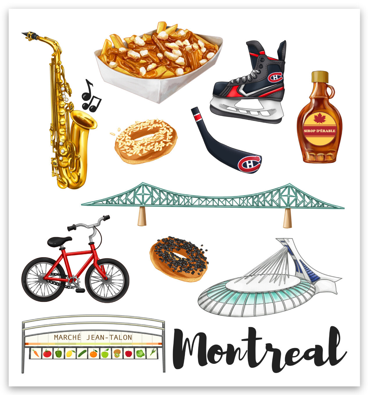 Aimant Montréal emblèmes LB