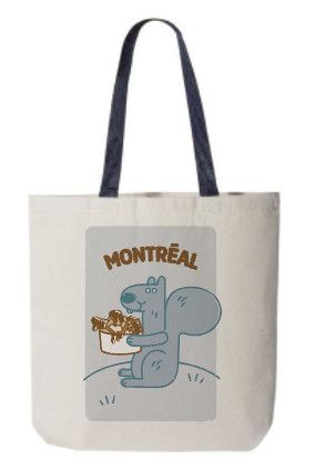 Sac tote réutilisable &quot;Écureuil Poutine&quot; - LB