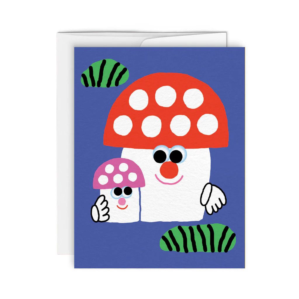 Carte de souhaits &quot;Famille de champignons&quot; - Paperole