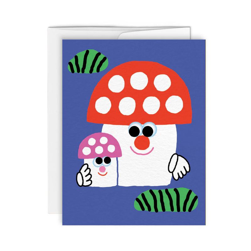 Carte de souhaits &quot;Famille de champignons&quot; - Paperole