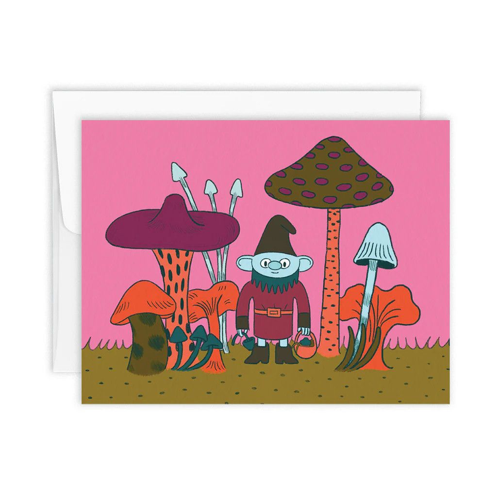 Carte de souhaits &quot;Gnome&quot; par Geneviève Lebleu - Paperole